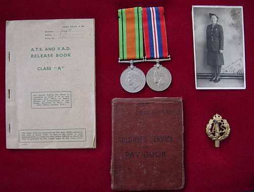 ATS Medals and documents group