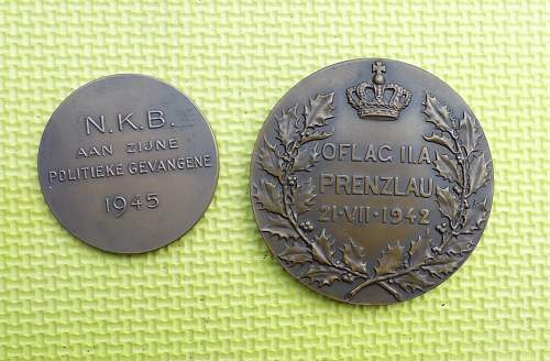 post war commemorative medal prisoners oflag II.A Prenzlau