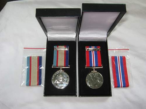 Medals Recieved 67 Yrs later.