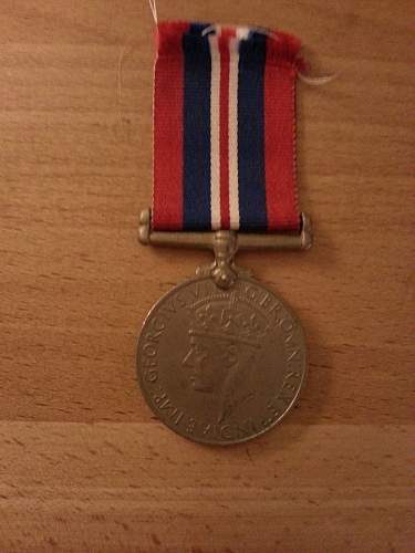 Named 1939-1945 Medal