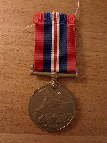 Named 1939-1945 Medal