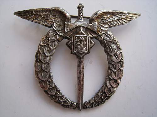 WW2 exile Czechoslovak Artillery badge