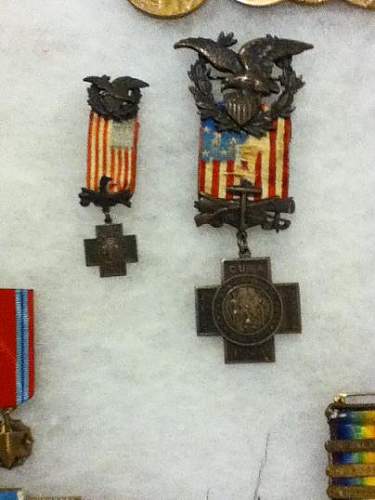 Miniature Spanish American War Veteran's Medal