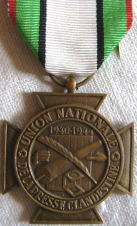 Belgian clandestine press medal