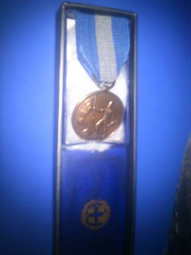 Greek National Resistance Medal with original case (Second Copy)