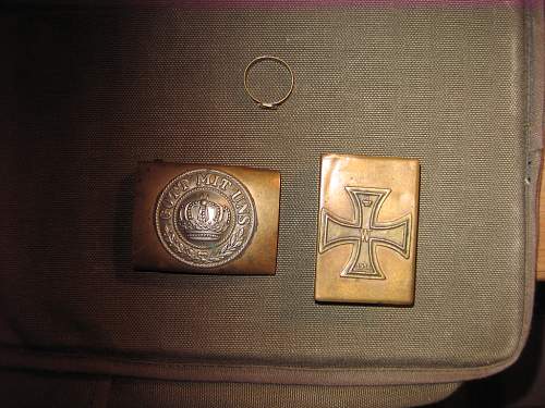 iron cross cig. case holder, belt buckle and iron cross ring