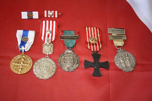 spanish medal and portuguese youth medals and other portuguese awards