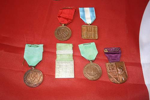 spanish medal and portuguese youth medals and other portuguese awards