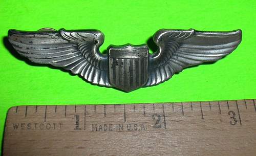 US ARMY AIR FORCE PILOT WINGS- are these sterling?