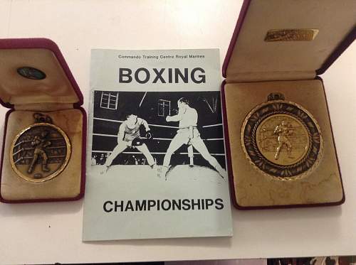 Royal Marines Commando training centre boxing medals