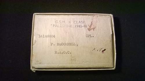 First GSM Medal Palestine 45-48