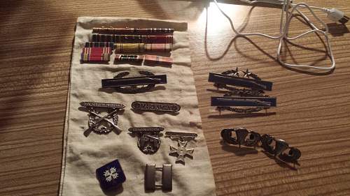 Combat Infantry Badges, Airborne Wings, and a few other things I picked up today