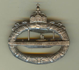 WW1 German Imperial U-Boat Badges in Sterling Silver