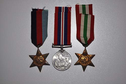 British veterans  medals, Italy Star, etc.