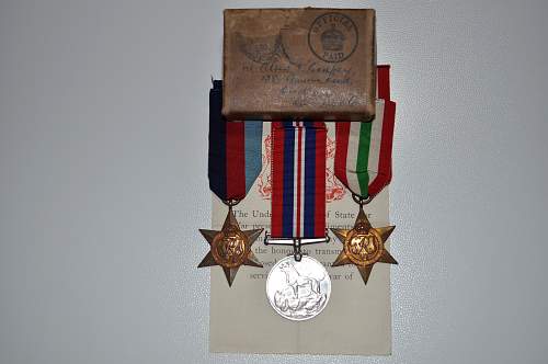 British veterans  medals, Italy Star, etc.