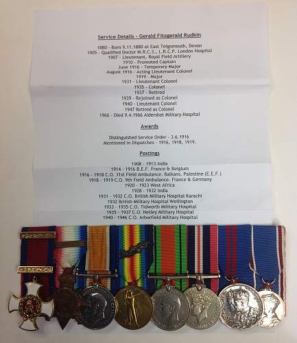 WW1 and WW2 DSO medal group RAMC