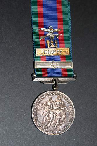 Dieppe Bar on Canadian Voluntary Service Medal