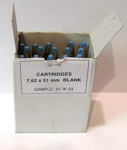 Blank ammunition I.D.