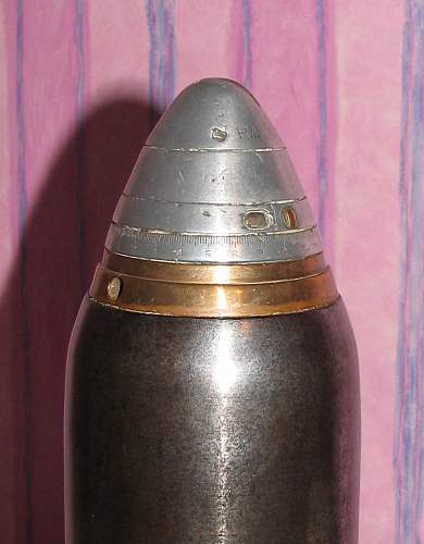 German fuse-cap and 18pdr shell