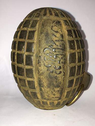 The &quot;type 2 infantry grenade&quot; Turkish ottoman empire grenade, (1914)