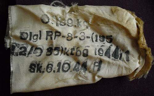 German WW2 unknown powder bag.