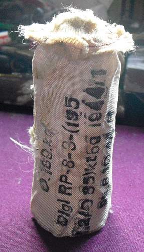 German WW2 unknown powder bag.