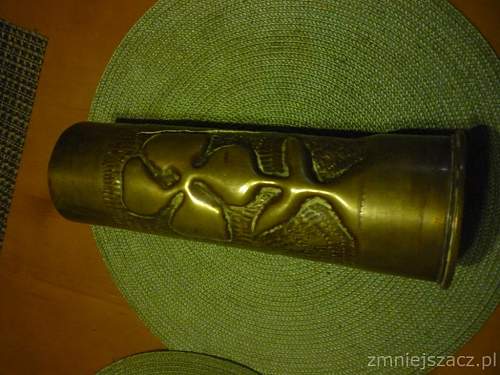 WWII artilery shell trench art