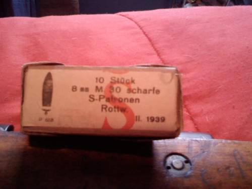 1939 Dated box of Steyr m95 Carbine ammo