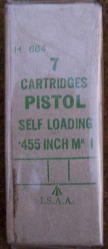 British .455 Automatic Ctg. Packet