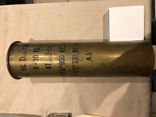 WWI French Schneider 105mm Casing with Painted Marks??