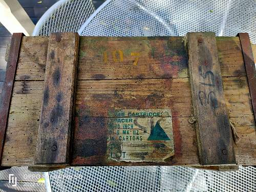 303 /1942 dated wooden  brit ammo box  /morters