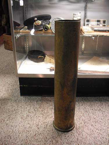 Need Help to ID 12.8cm 128mm shell casing no marks