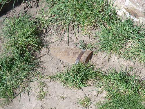 WW.2 German roll mine found at Gorey Castle in Jersey.