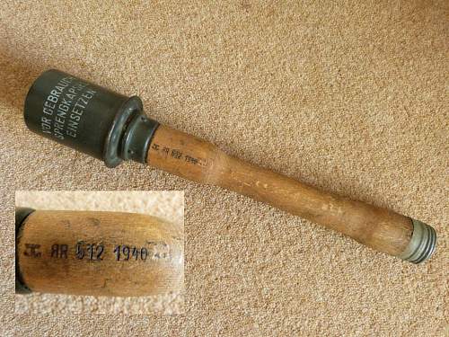 WW2 German stick grenade training tool???