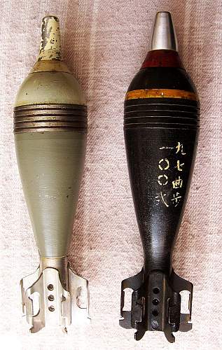 Today's Finds!  Japanese Type 100 Mortar Round and Unknown 81mm For ID