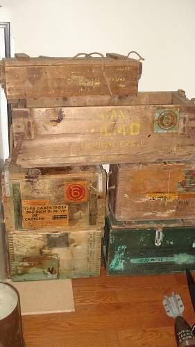 Some Canadian WW1 and WW2 Ammo Crates