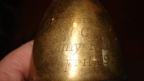 Brass &quot;Trench Art&quot; 1917 VIMY Grenade..well sort of