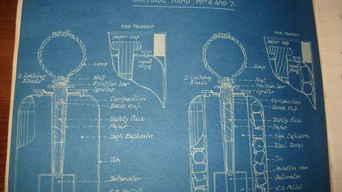 WW1 Canadian Armies O/C Grenade School hand written manual with blueprints!!!