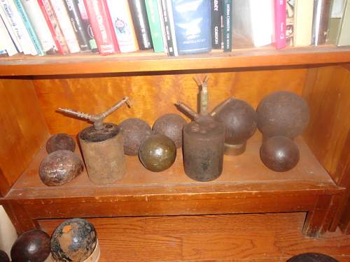 cannon balls  from a estate auction