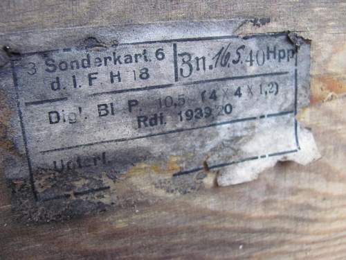 Sonderkart 6 - I.F.H 18 - Light Field Howitzer Crate