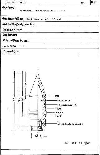 German 20mm (2cm) Panzergranate 40