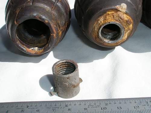 Soviet experimental F-1 ceramic grenades