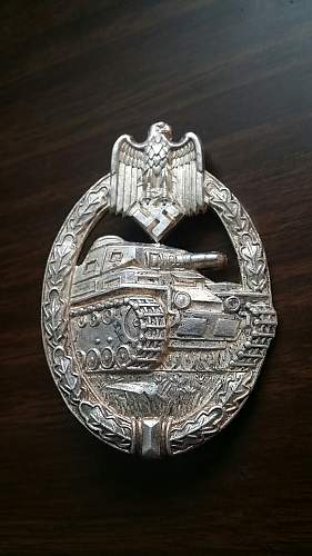 Panzerkampfabzeichen in silver