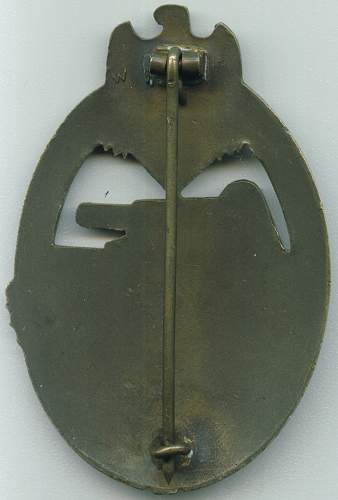 panzerkampfabzeichen in bronce