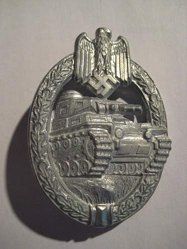 Hermann Aurich Panzerkampfabzeichen in Silber