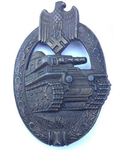 1st Panzerkampfabzeichen in Bronze