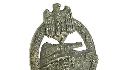 Panzerkampfabzeichen Herman Aurick Silber