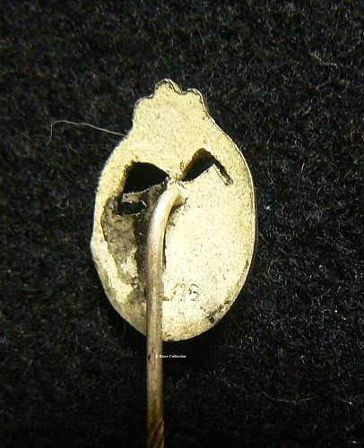 Panzerkampfabzeichen in Silber, stick pin.