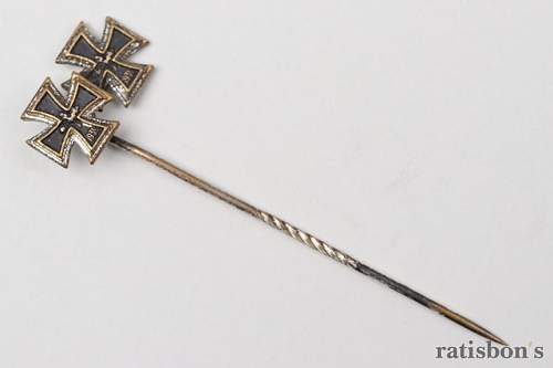 Panzerkampfabzeichen in Silber, stick pin.