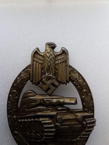 Panzerkampfabzeichen in Bronze - Hermann Aurich